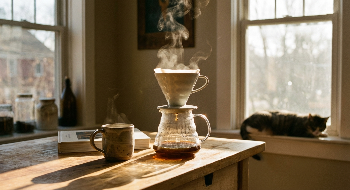 아침 드립 커피